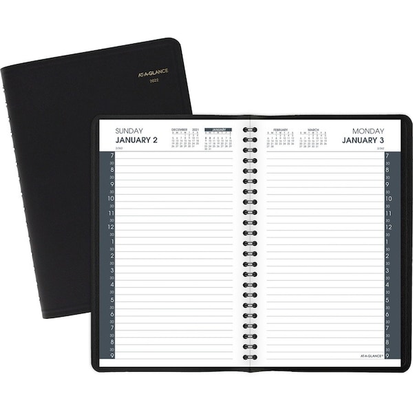 At-A-Glance Book, Appt, Daily, 1/2 Hr, 5X8 AAG7020705 - main